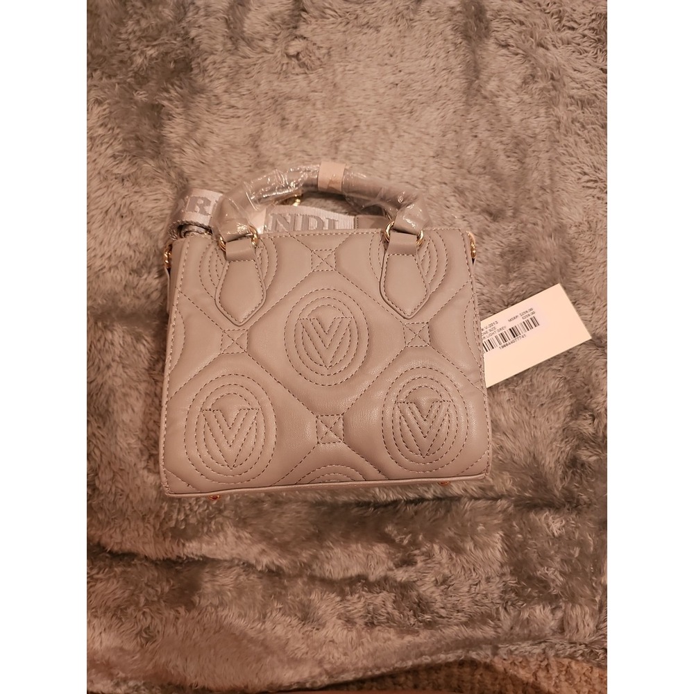 Valentino Orlandi Light Grey Quilted Monogram Handbag Crossbody‎  - MSRP 259.00
